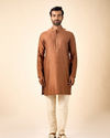 Manyavar Men Tan Harmony Kurta Pajama