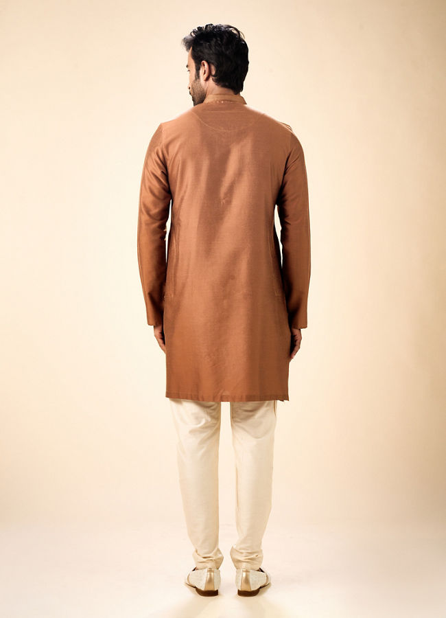 Manyavar Men Tan Harmony Kurta Pajama