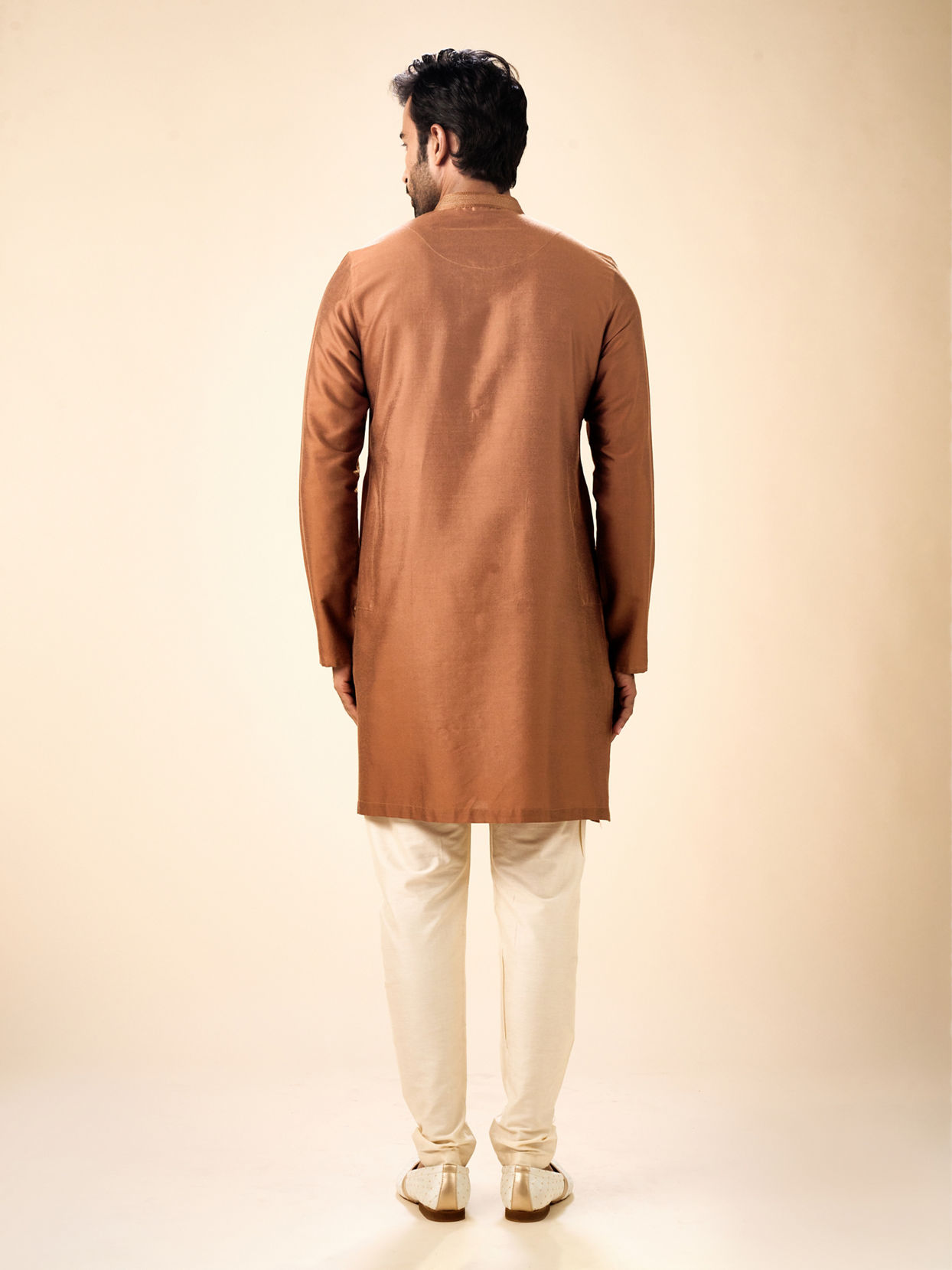 Manyavar Men Tan Harmony Kurta Pajama