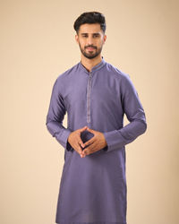 Manyavar Men Purple Elegance Kurta Pajama