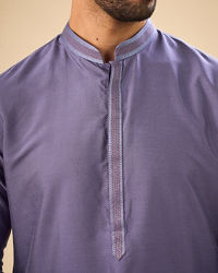 Manyavar Men Purple Elegance Kurta Pajama
