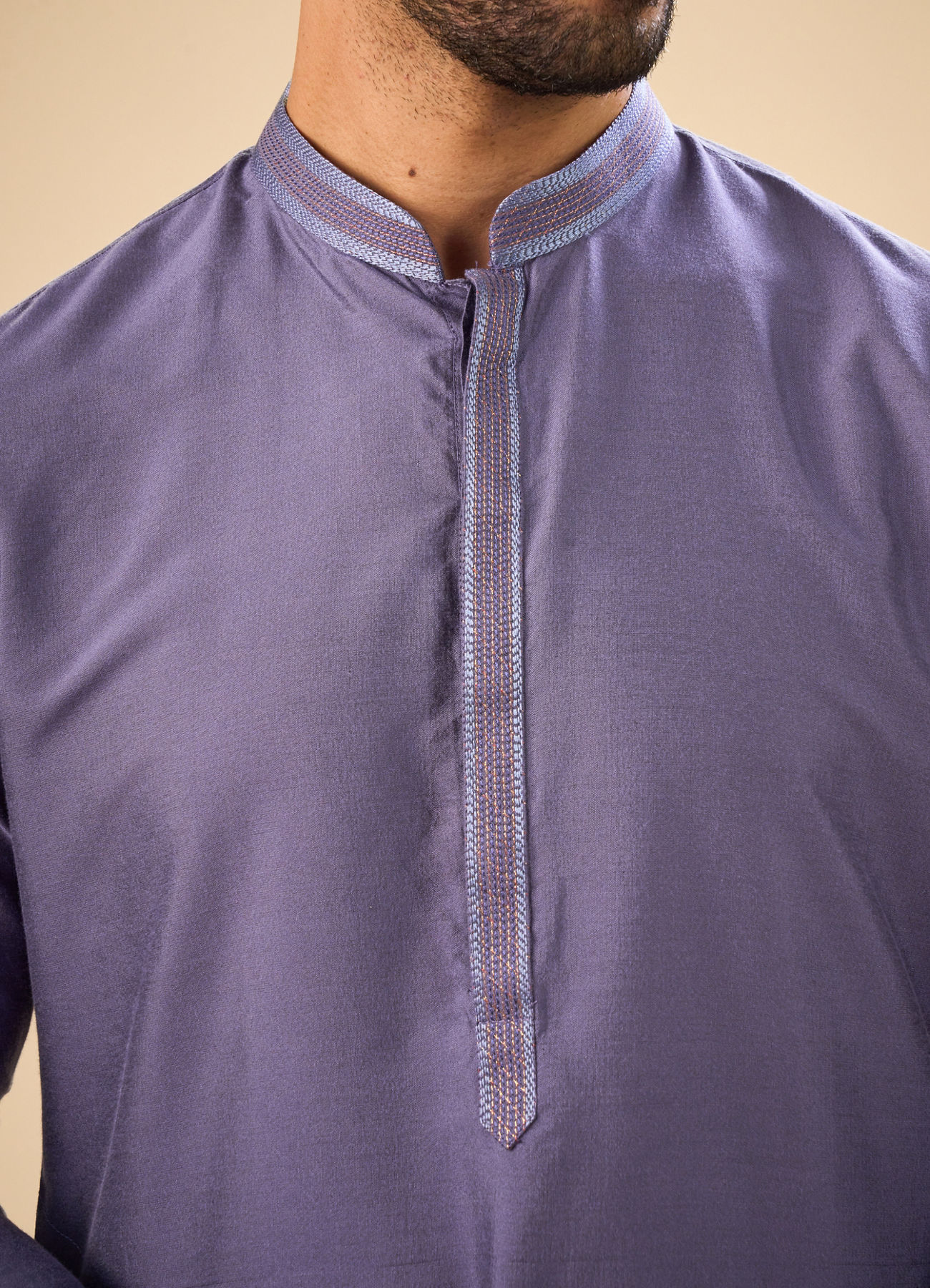 Manyavar Men Purple Elegance Kurta Pajama