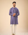 Manyavar Men Purple Elegance Kurta Pajama