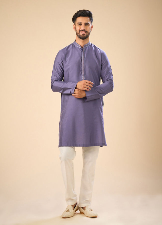 Manyavar Men Purple Elegance Kurta Pajama