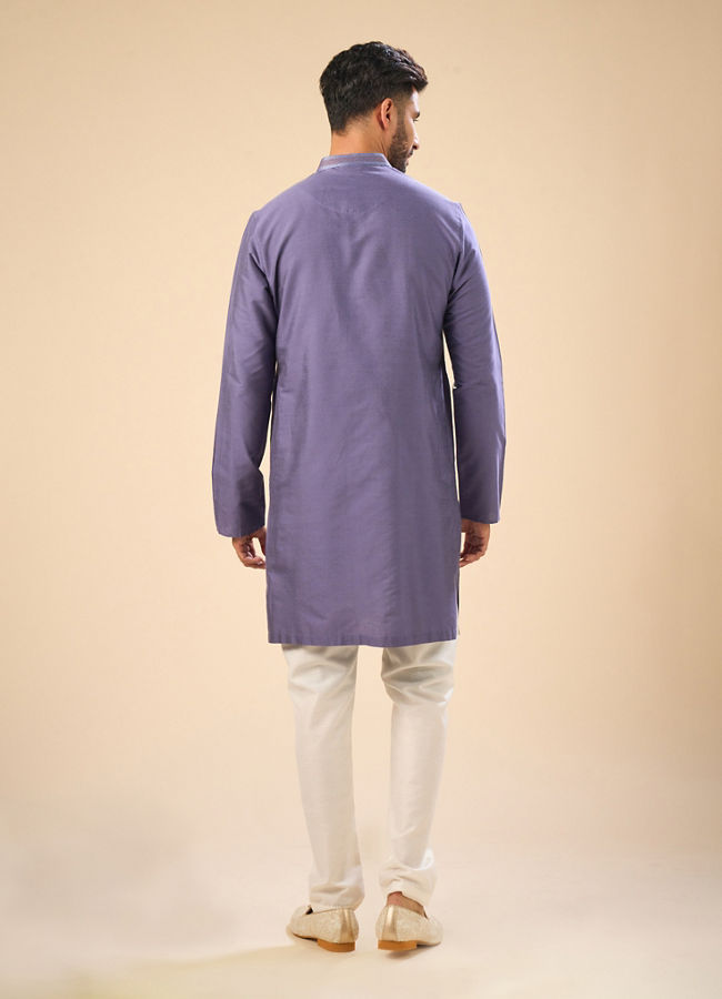 Manyavar Men Purple Elegance Kurta Pajama