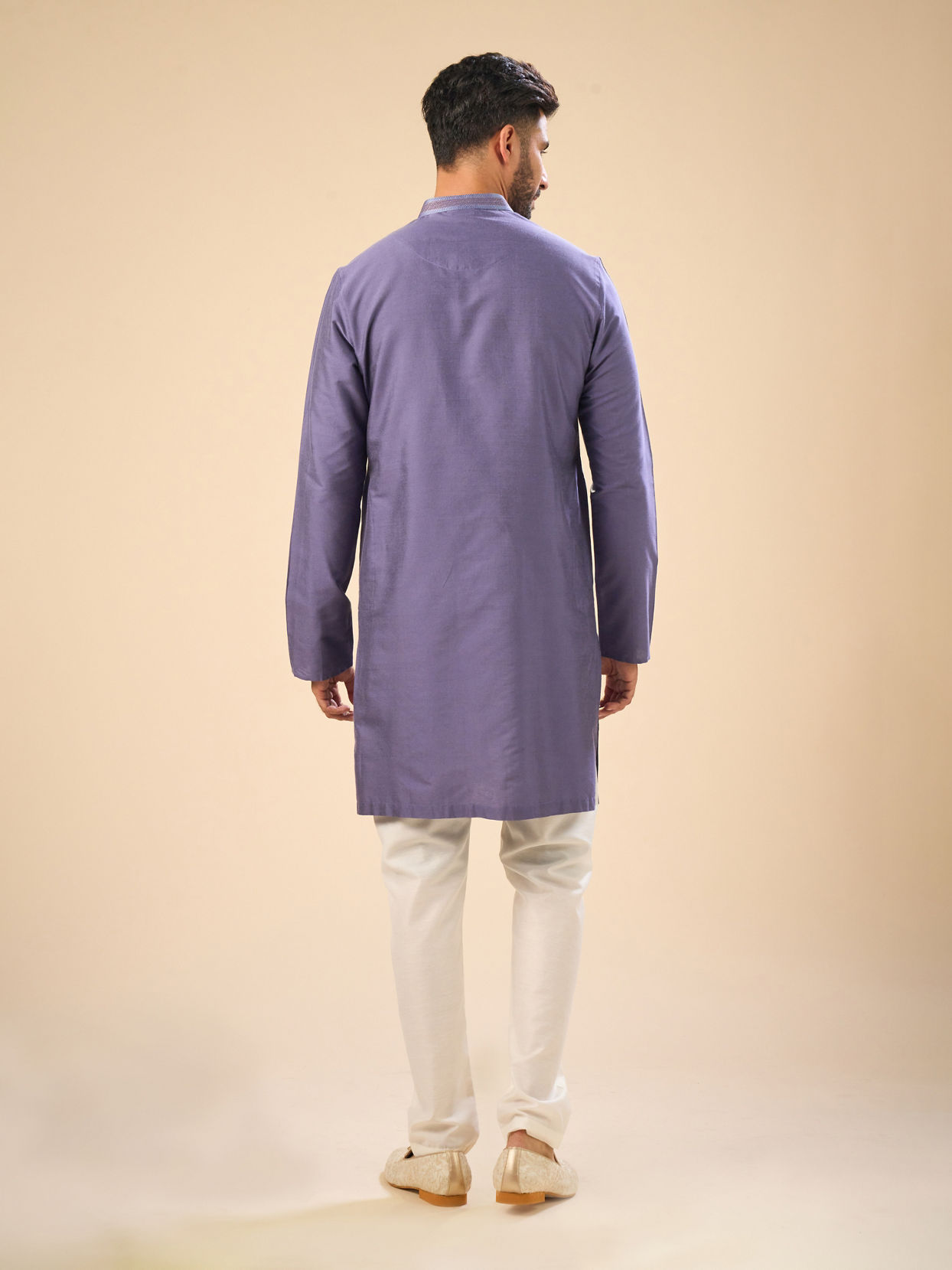 Manyavar Men Purple Elegance Kurta Pajama