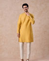 Manyavar Men Sunlit Mustard Kurta Pajama Set