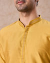 Manyavar Men Sunlit Mustard Kurta Pajama Set