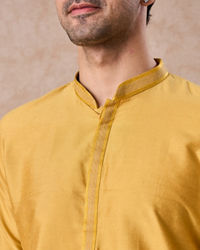 Manyavar Men Sunlit Mustard Kurta Pajama Set