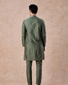 Manyavar Men Exotic Olive Green Kurta Pajama