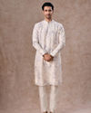 Manyavar Men Radiant Cream Lilac Kurta Pajama