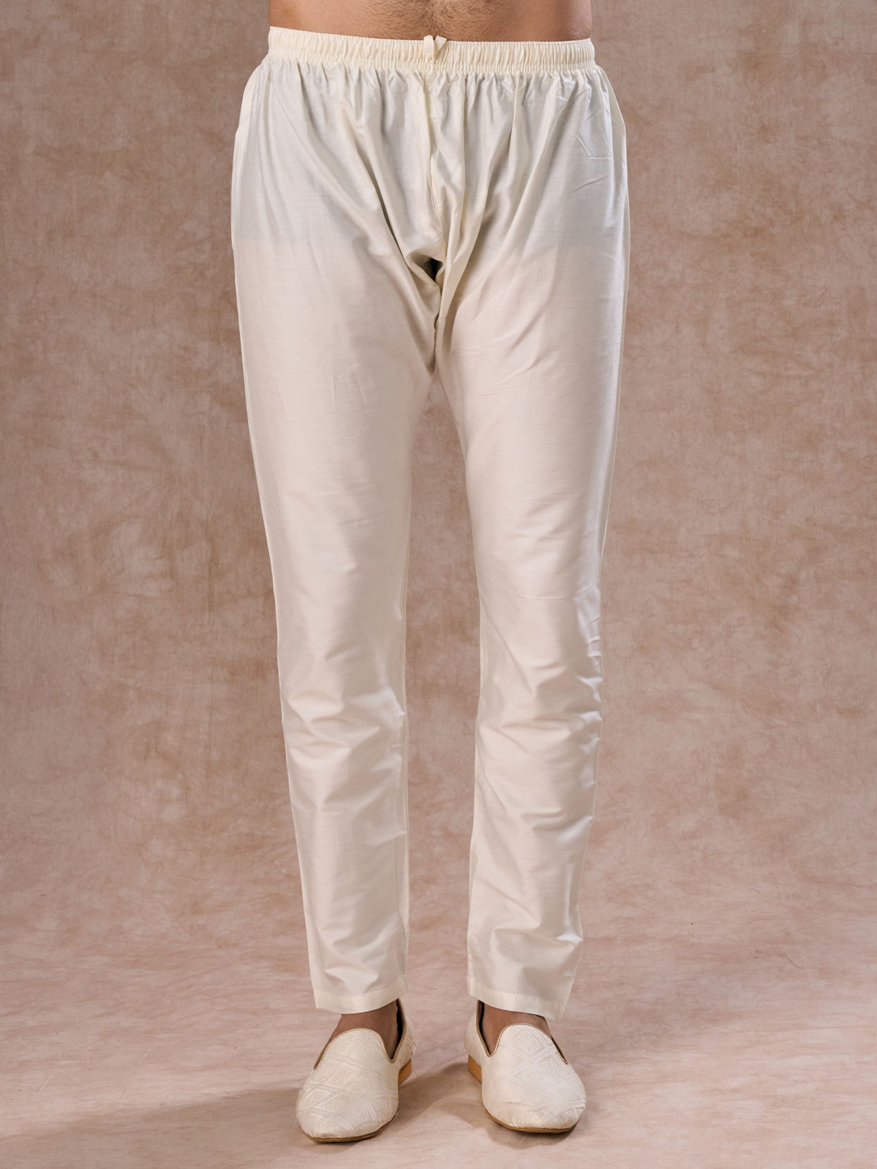 Manyavar Men Radiant Cream Lilac Kurta Pajama