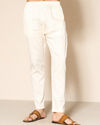 Manyavar Men Yellow Blended Viscose Kurta Pajama with Embroidery