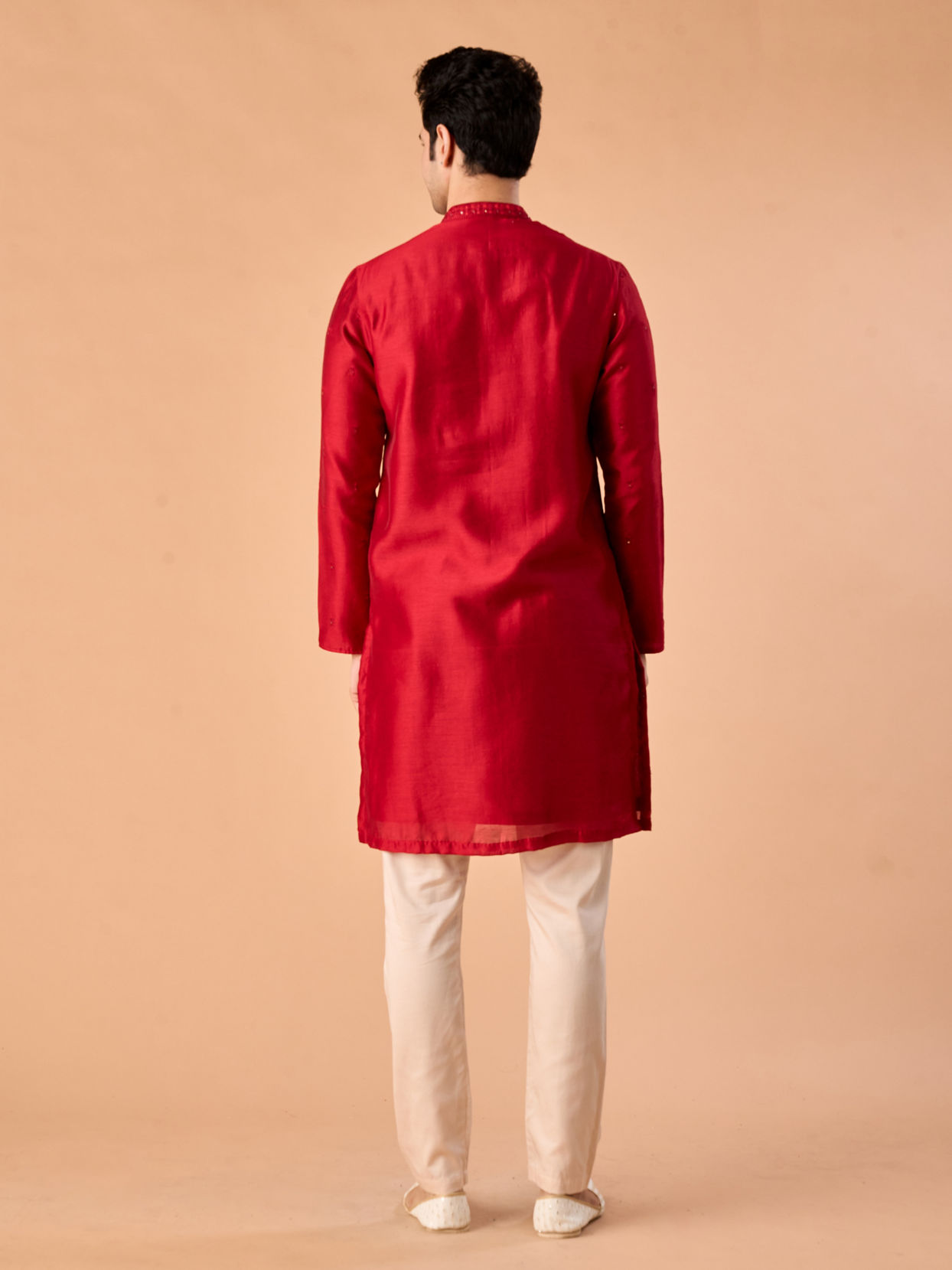 Manyavar Men Opulent Red Kurta Pajama