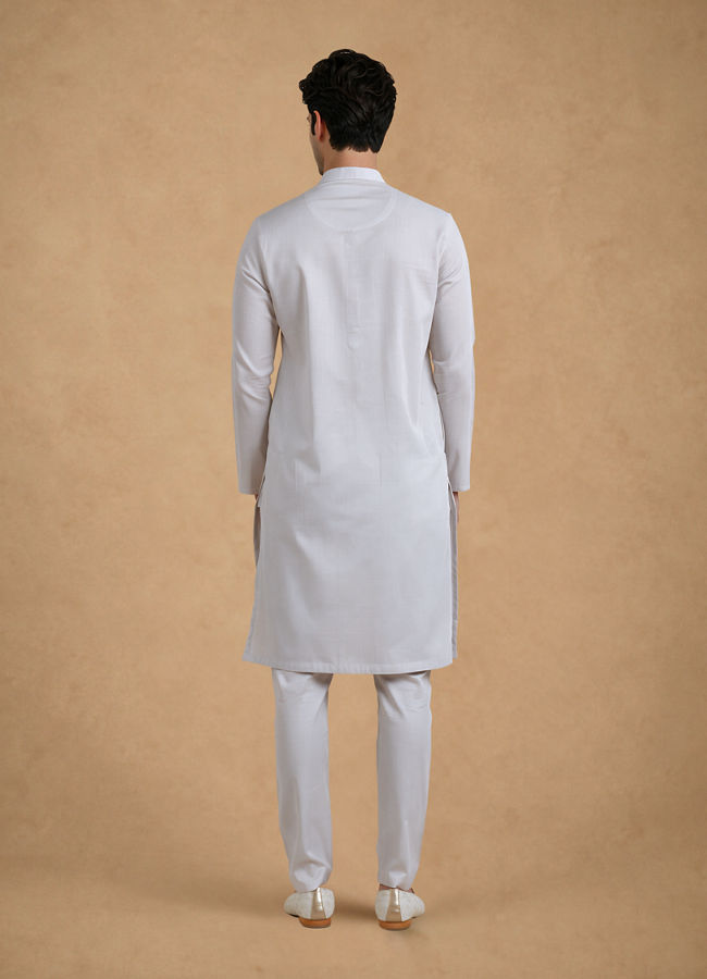 Manyavar Men Elegant White Kurta Pajama