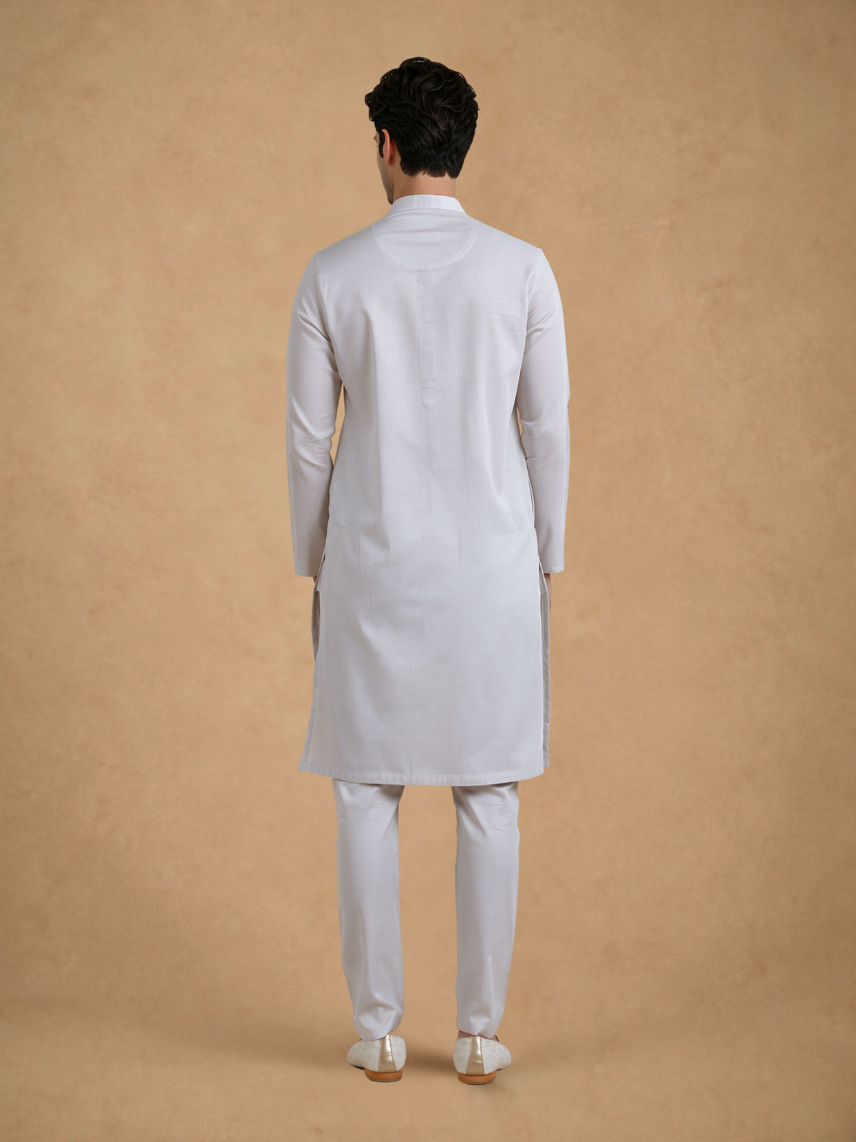 Manyavar Men Elegant White Kurta Pajama