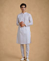 Manyavar Men Elegant White Kurta Pajama