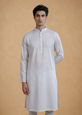 Manyavar Men Elegant White Kurta Pajama