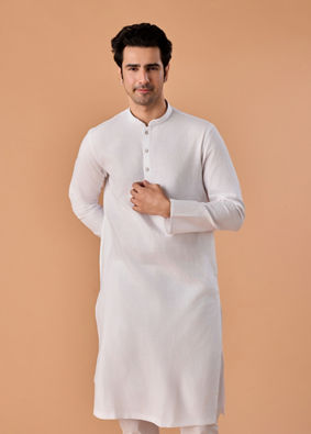 Manyavar Men Elegant White Kurta Pajama