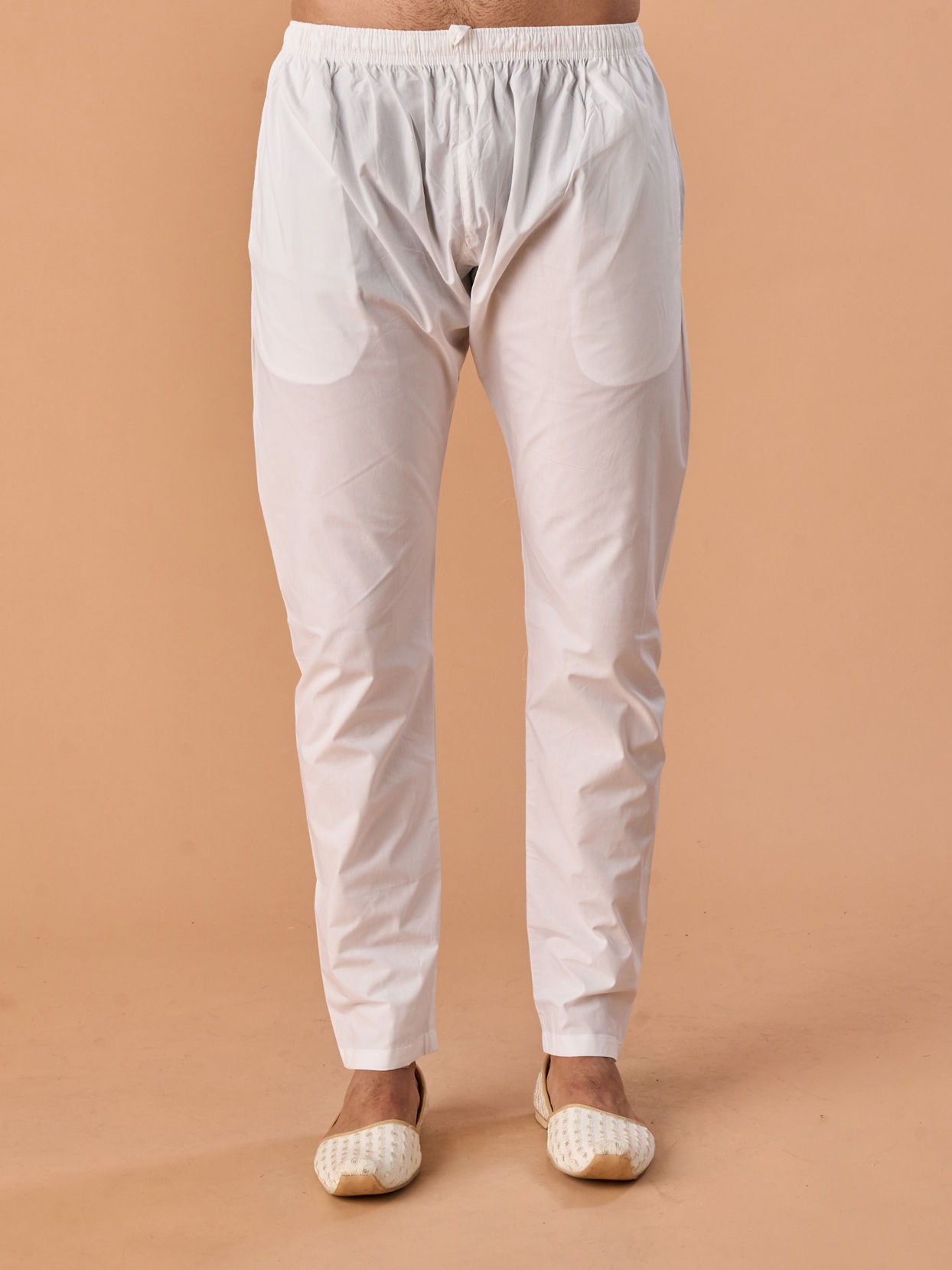 Manyavar Men Elegant White Kurta Pajama