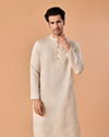 Satin Elegance Cream Kurta Pajama