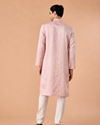 Manyavar Men Pink Satin Kurta Pajama