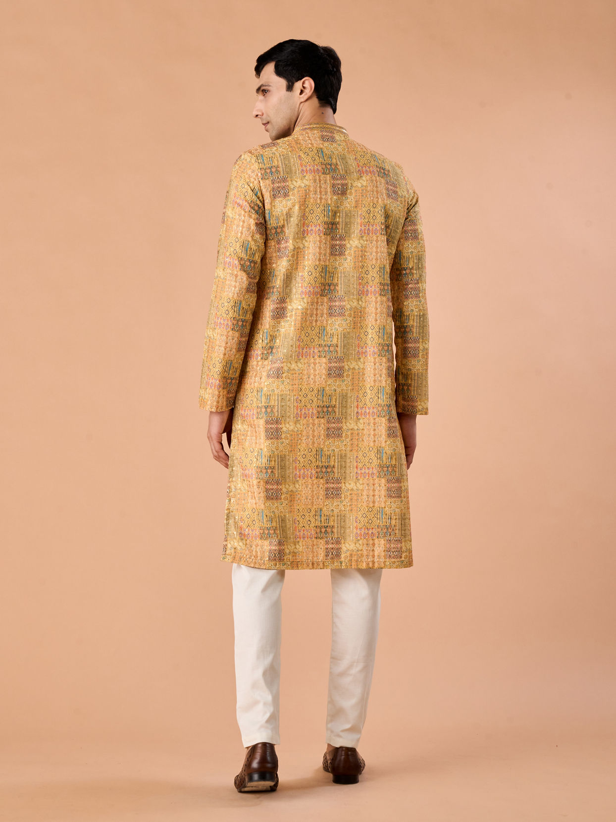 Manyavar Men Mustard Majesty Kurta Pajama