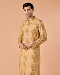 Manyavar Men Mustard Majesty Kurta Pajama