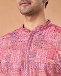 Manyavar Men Pink Charm Kurta Pajama