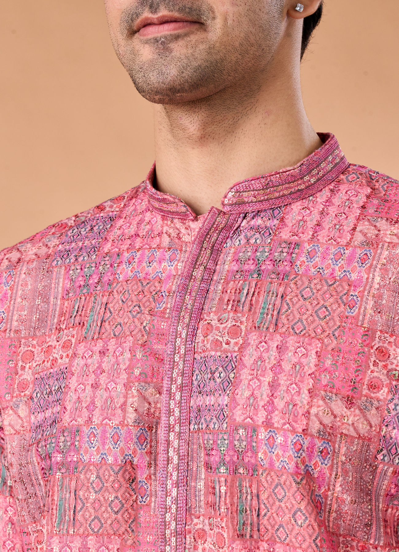 Manyavar Men Pink Charm Kurta Pajama