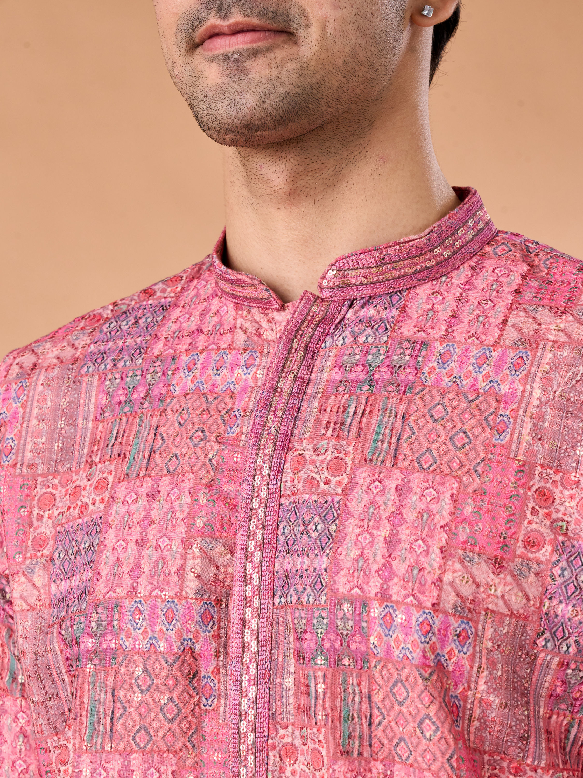 Manyavar Men Pink Charm Kurta Pajama