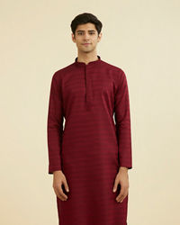 Manyavar Men Maroon Elegance Kurta Pajama