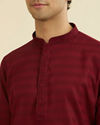 Manyavar Men Maroon Elegance Kurta Pajama