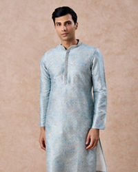 Manyavar Men Dewy Dawn Blue Kurta Pajama