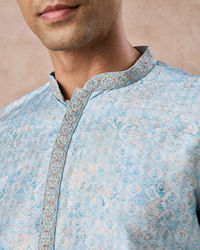 Manyavar Men Dewy Dawn Blue Kurta Pajama