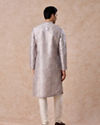 Manyavar Men Elegant Light Grey Kurta Pajama Set