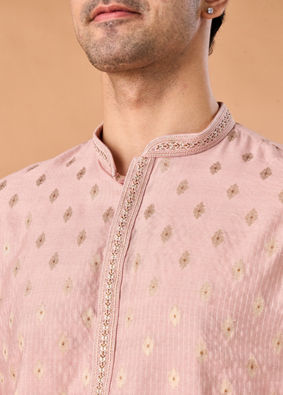 Manyavar Men Pink Splendor Kurta Pajama