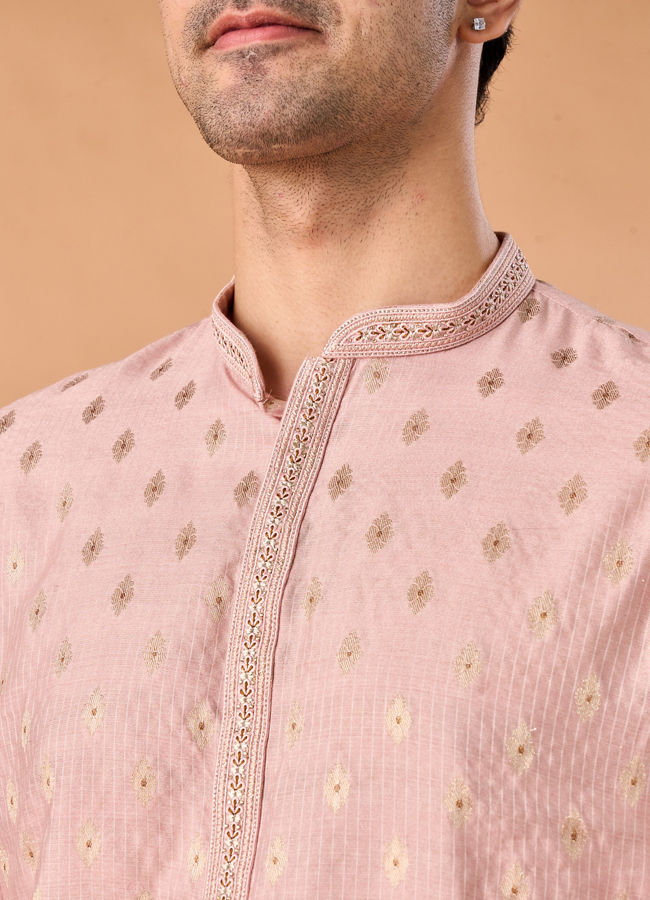 Manyavar Men Pink Splendor Kurta Pajama