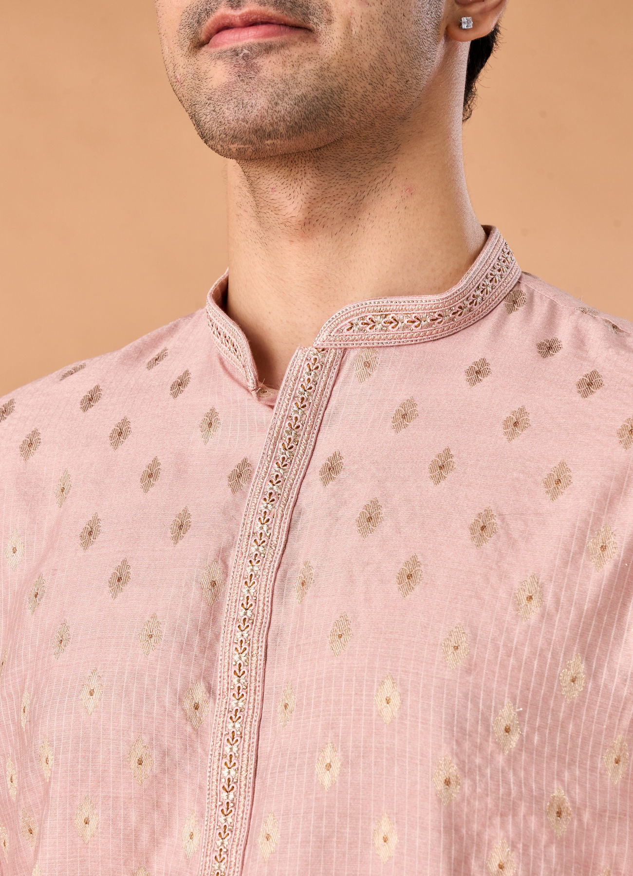 Manyavar Men Pink Splendor Kurta Pajama