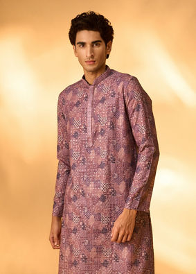Manyavar Men Lilac Bliss Kurta Pajama