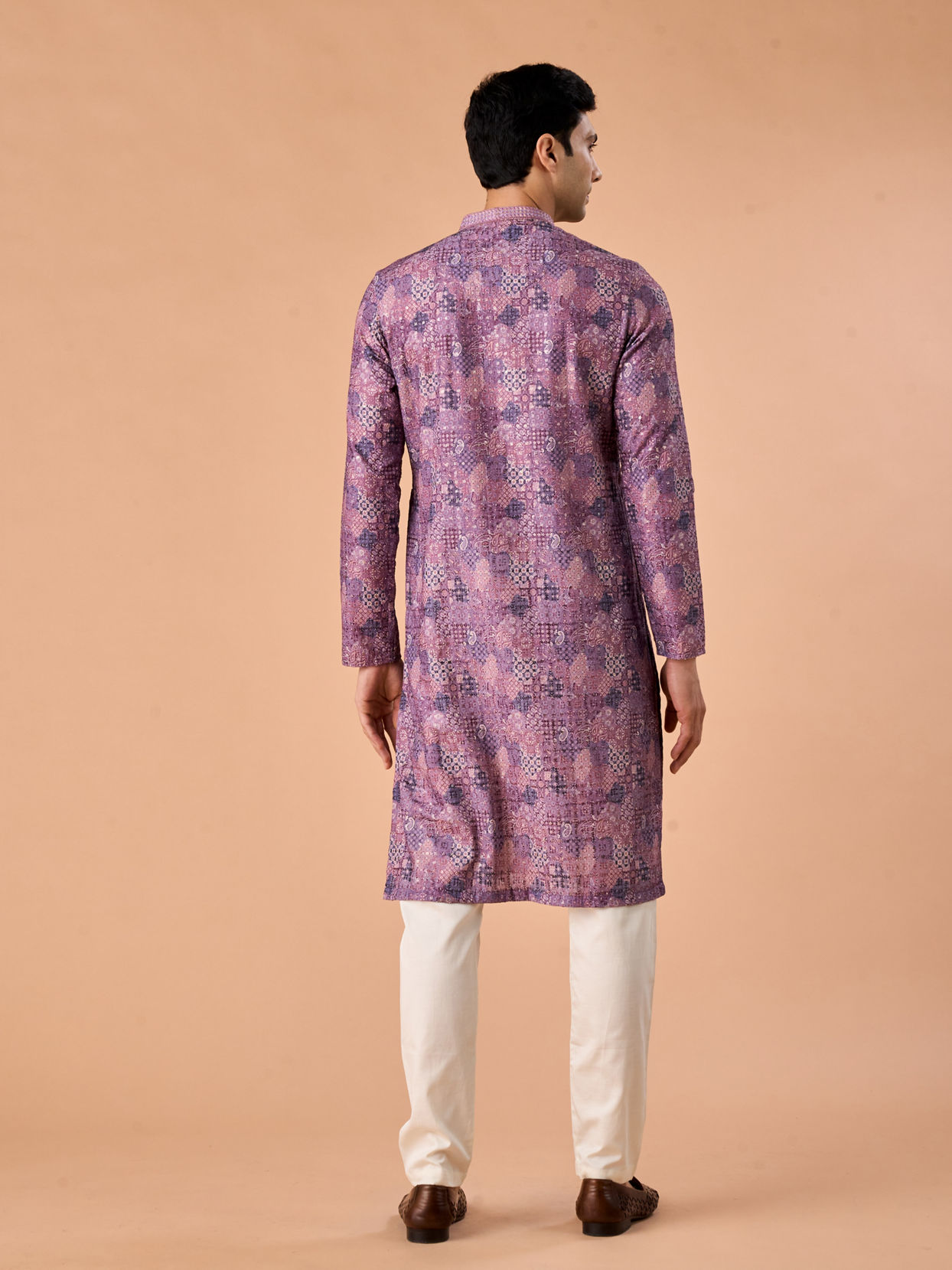 Manyavar Men Lilac Bliss Kurta Pajama