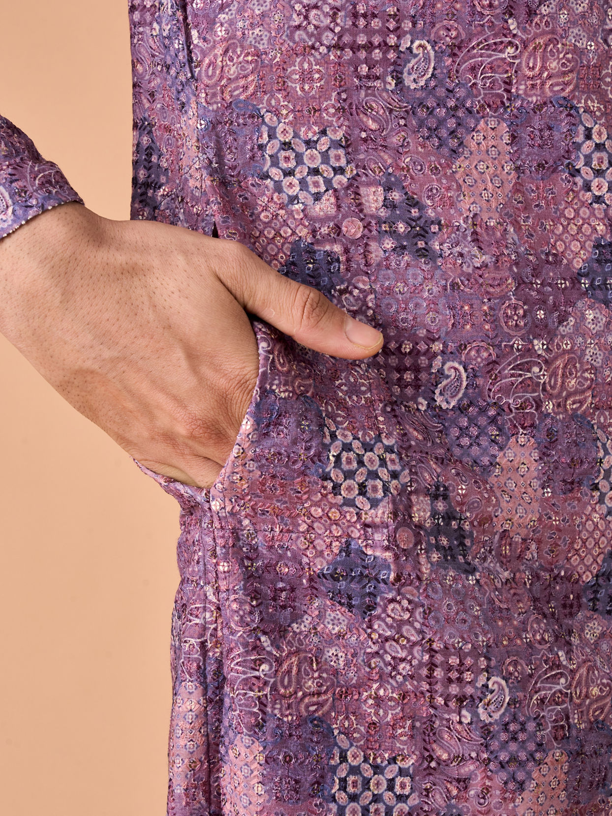 Manyavar Men Lilac Bliss Kurta Pajama