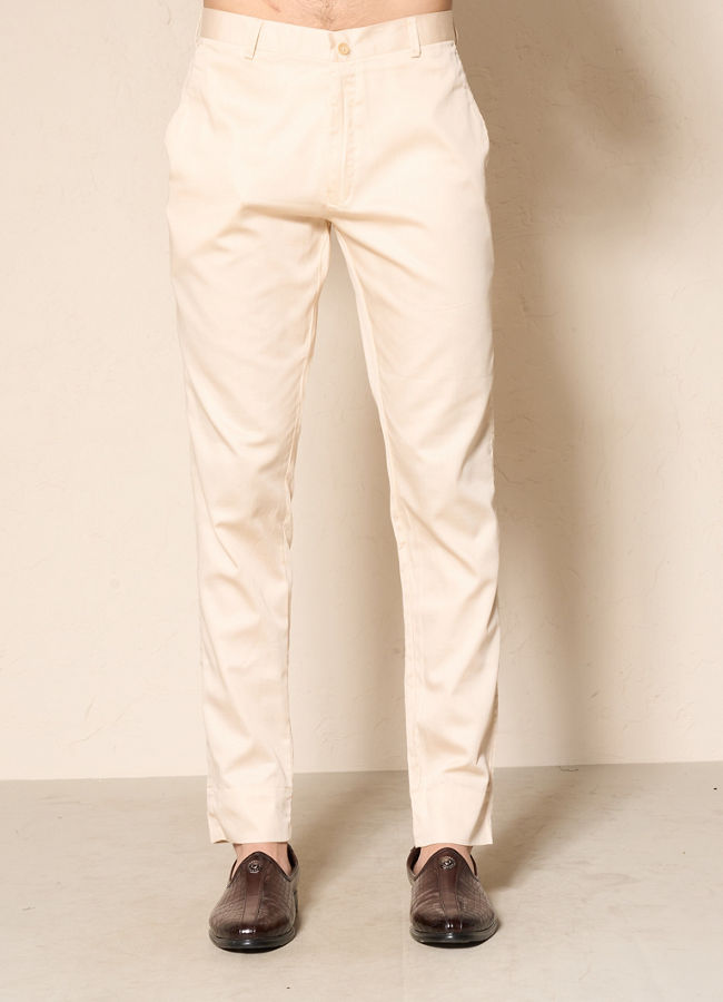 Manyavar Men Lilac Blended Cotton Kurta Pant with Print