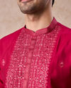 Manyavar Men Radiant Rani Pink Kurta Pajama