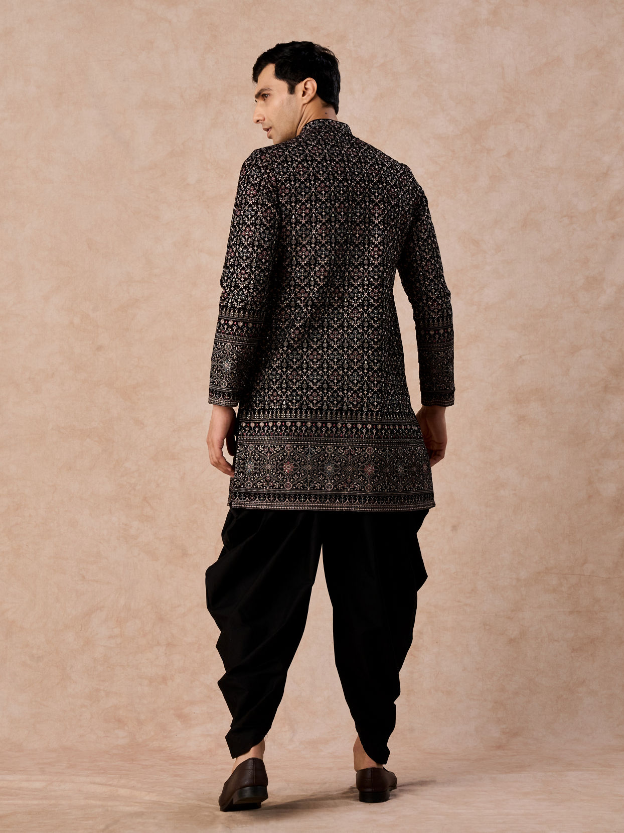 Manyavar Men Velvety Purple Splendour Kurta Patiala