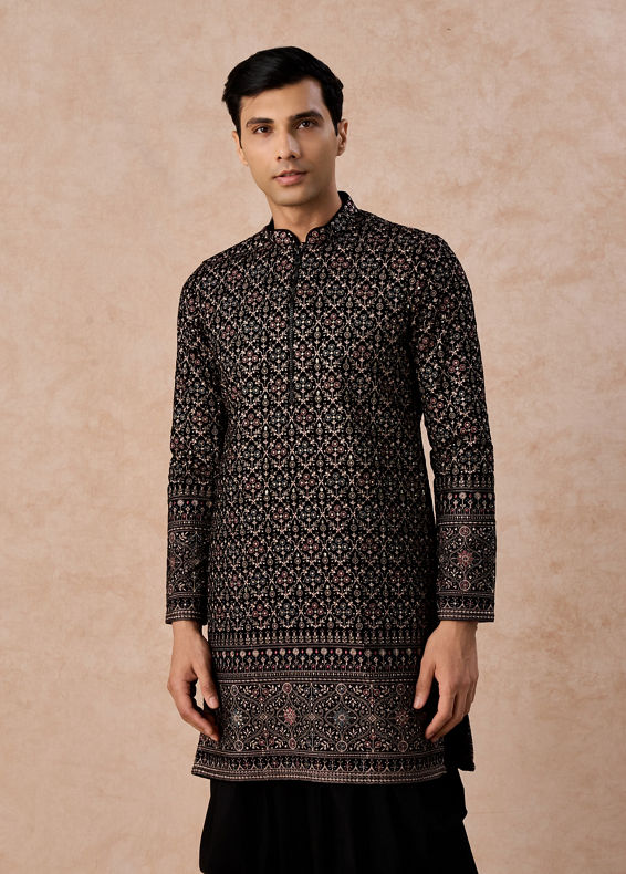 Manyavar Men Velvety Purple Splendour Kurta Patiala