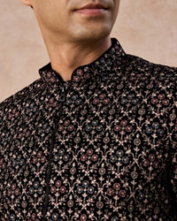 Manyavar Men Velvety Purple Splendour Kurta Patiala