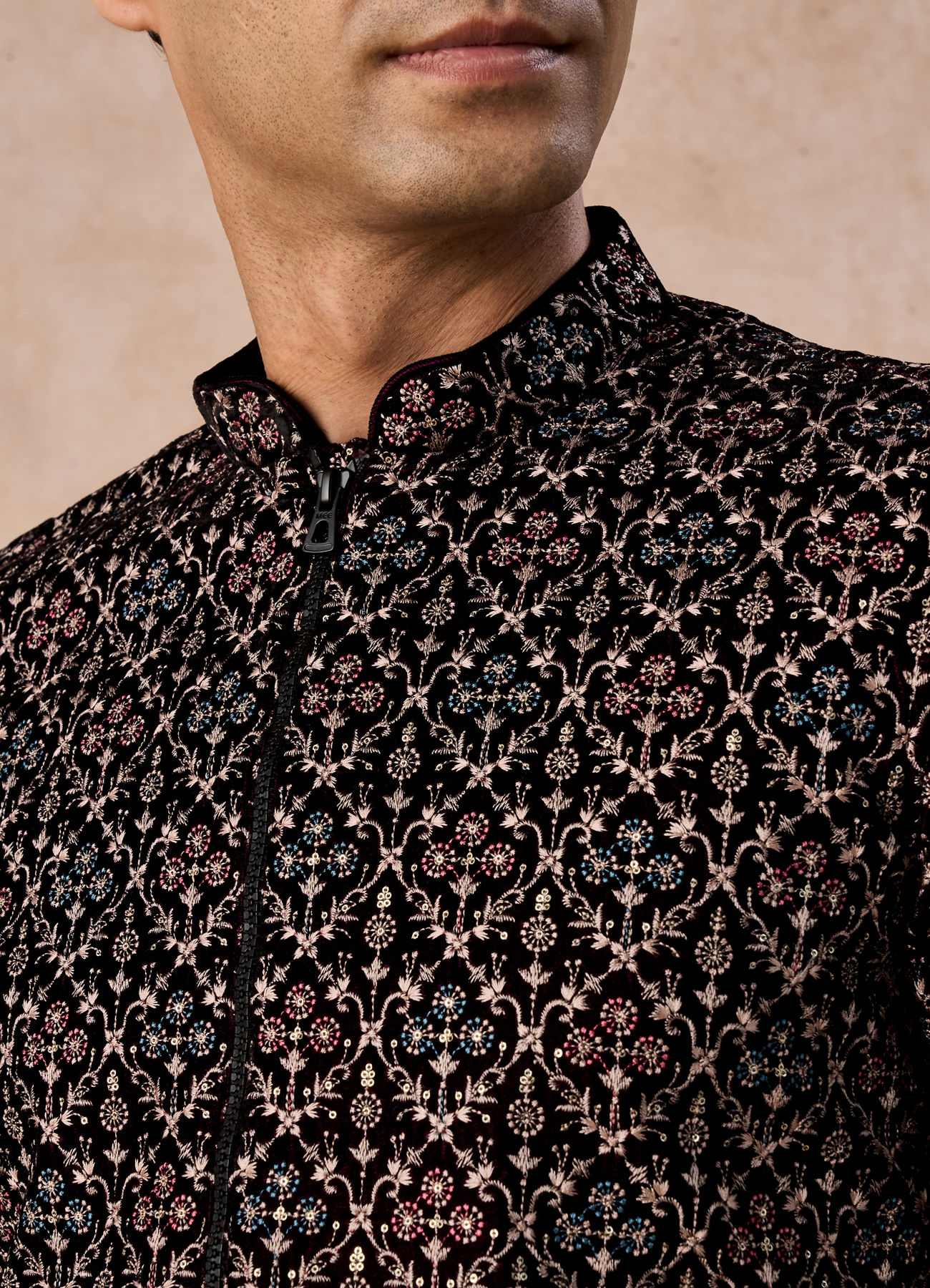 Manyavar Men Velvety Purple Splendour Kurta Patiala