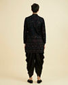 Manyavar Men Majestic Blue Mid Length Kurta Patiala