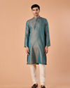 Manyavar Men Teal Green Grandeur Kurta Pajama